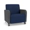 Lesro Siena Wide Guest Chair w/ Front Casters, Brushed Steel Legs, MD Ink Back, MD Ink Seat, RS Echo Panels SN1201 - alternate 1